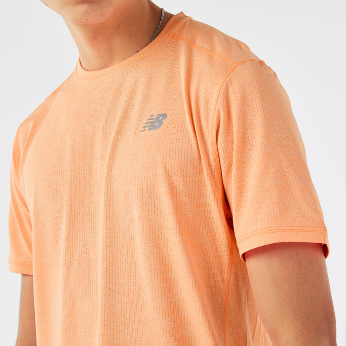 Bright orange shirt showing the dot patterns.