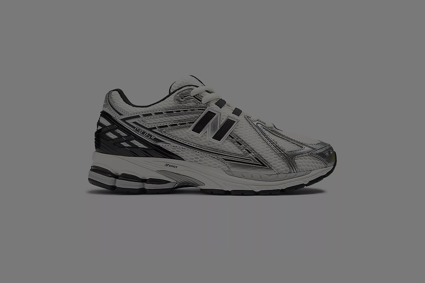 Black and white New Balance 1906R.