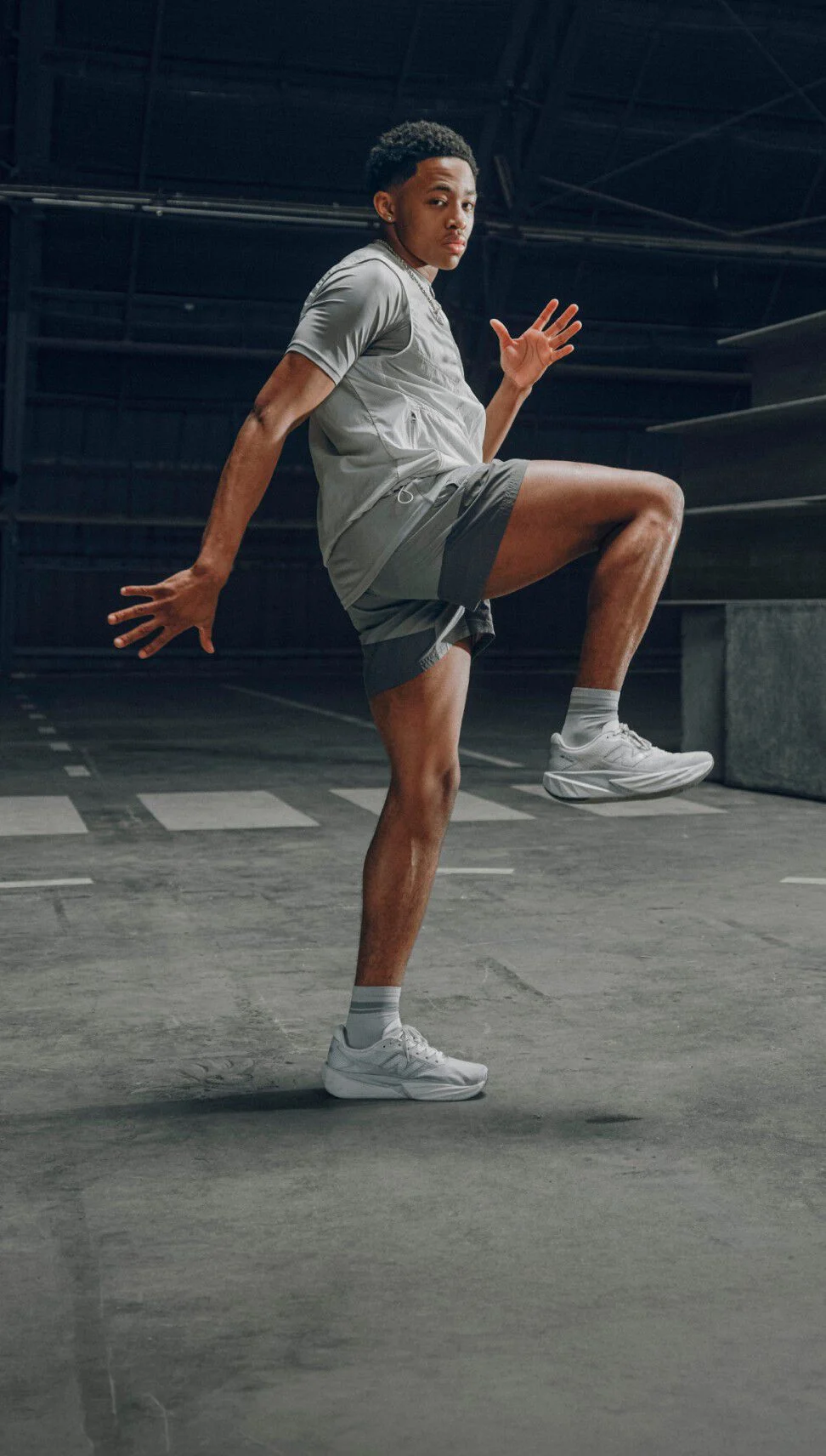 Quincy Wilson wearing the FuelCell Rebel for Grey Days