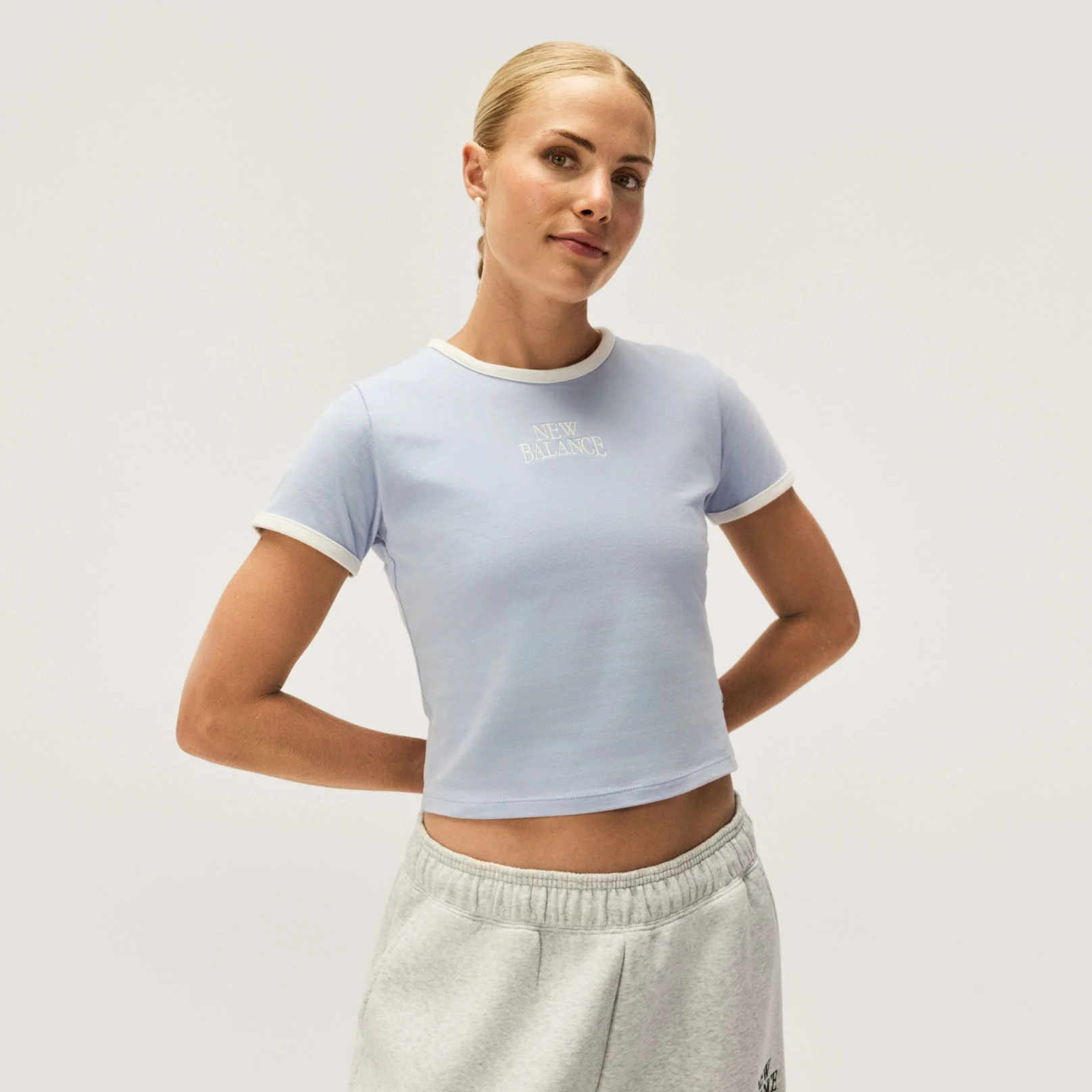 Parker Valby wearing trackside apparel in studio. 