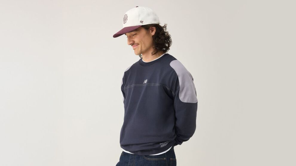 A man wearing a white hat.  