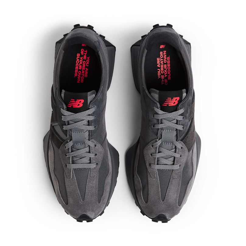 Top view of gray Shadow of My Dreams 327 shoes