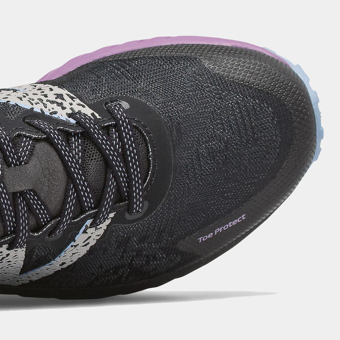 Top view showing the laces and the textured mesh upper.