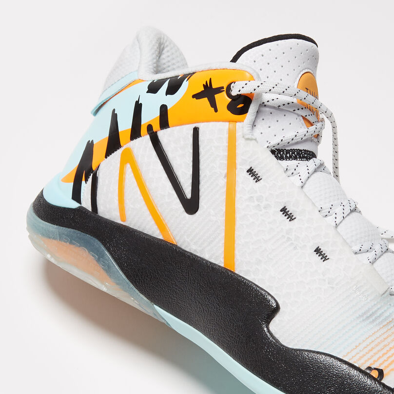 Details on the lateral side focusing on the upper and the large “N”.