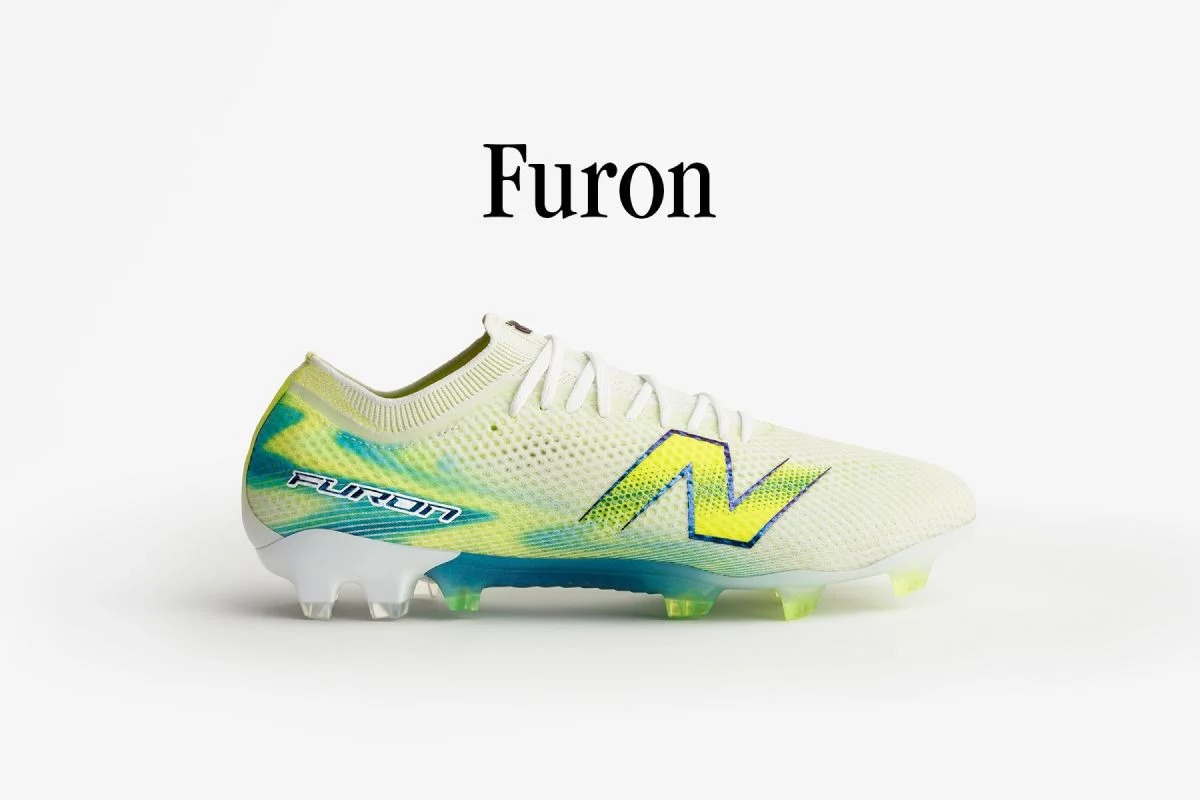 Lateral view of a white Furon boot.