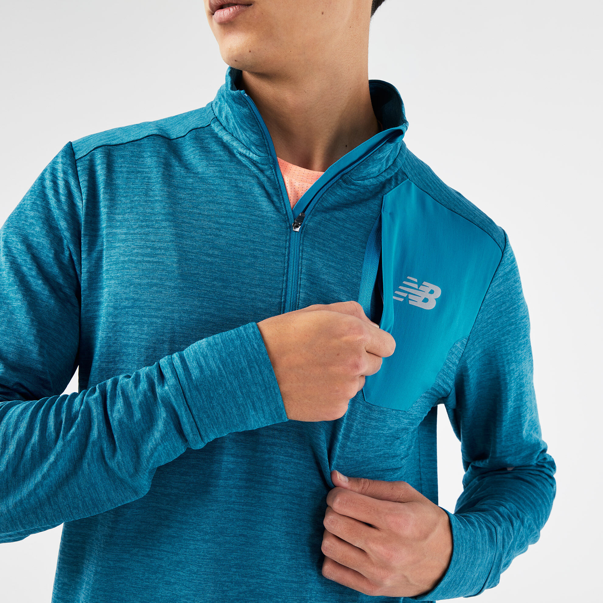 new balance men's micro fleece zip front jacket