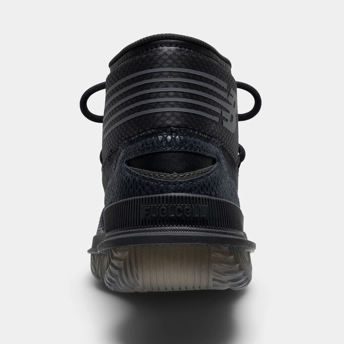Black BB9000 basketball shoe detailing heel and outsole