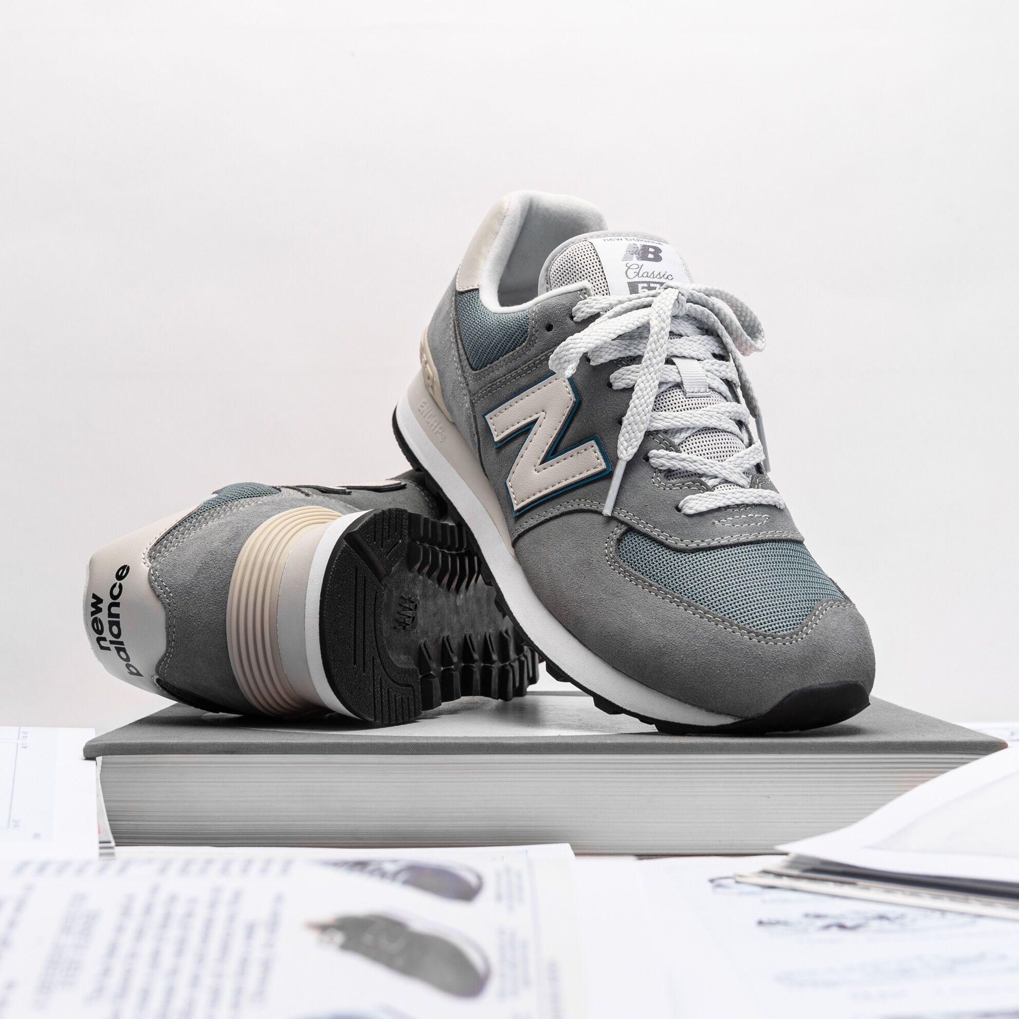 new balance blue and gray