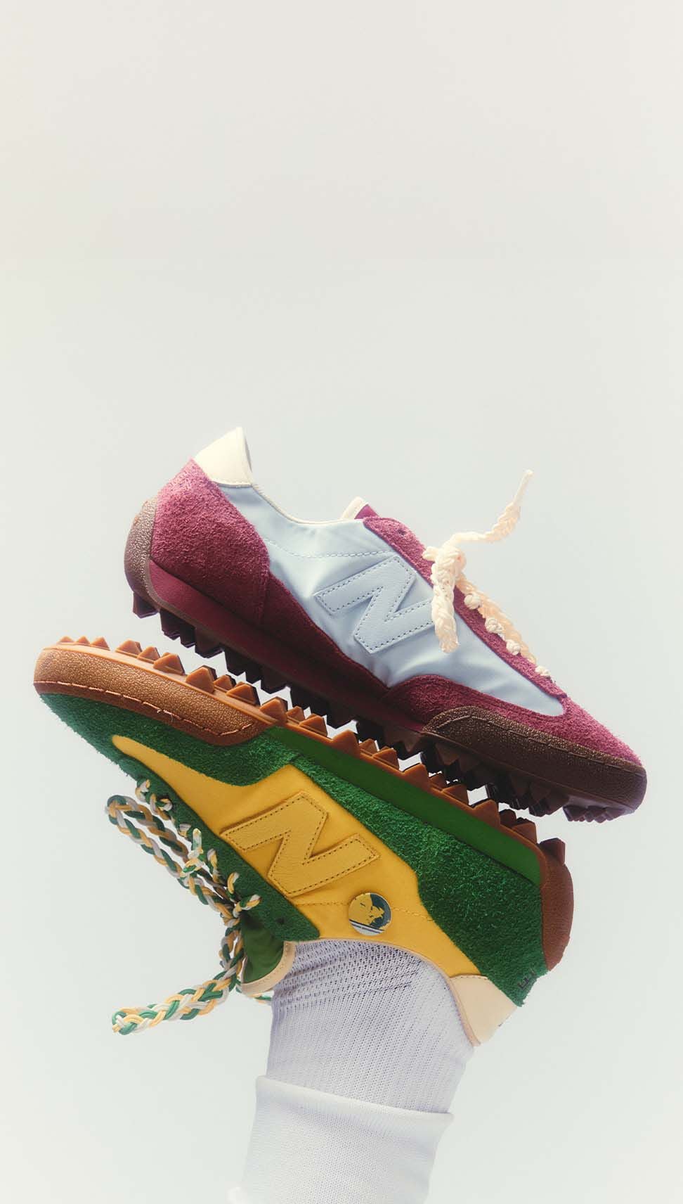 On figure shot of the shoes 