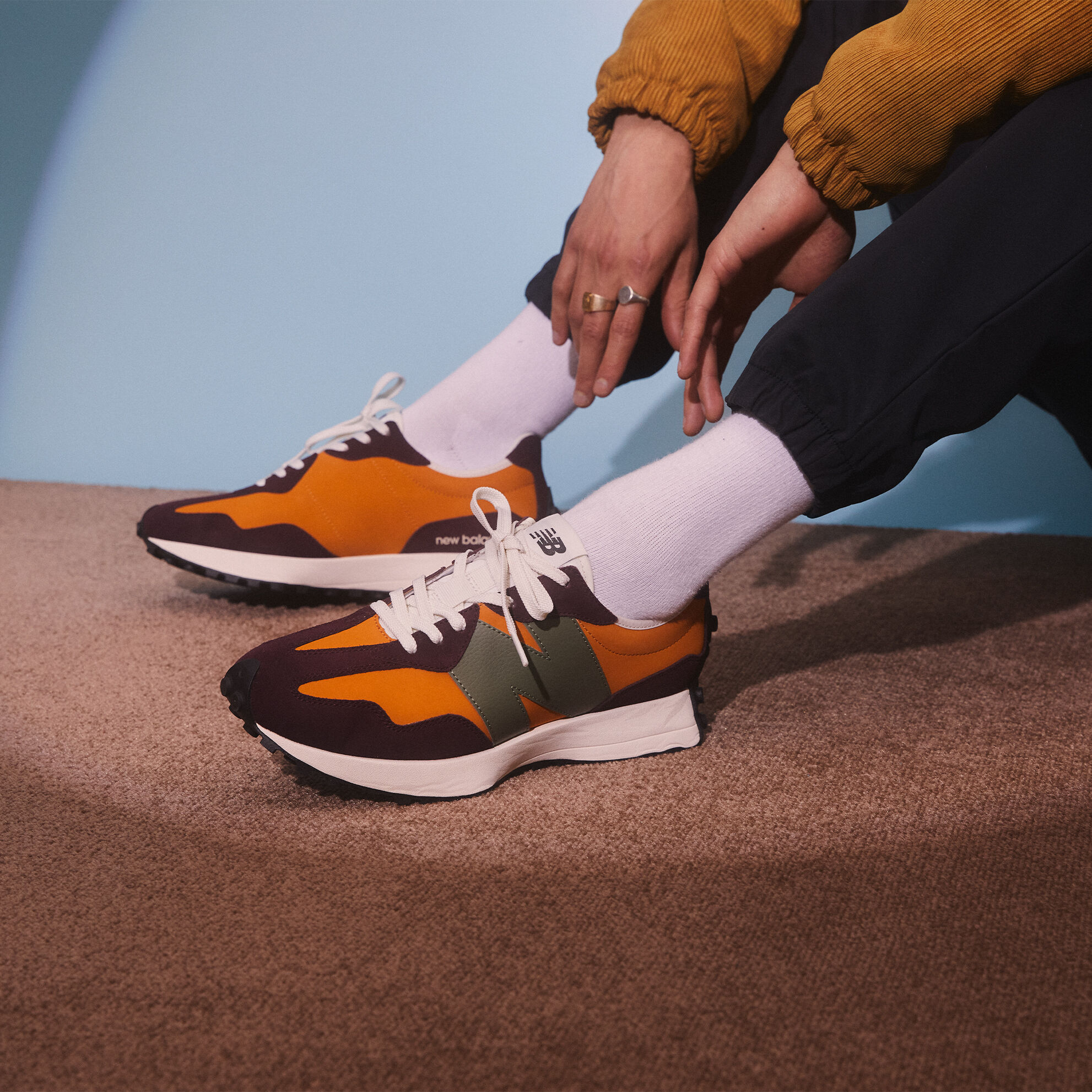 new balance brown orange