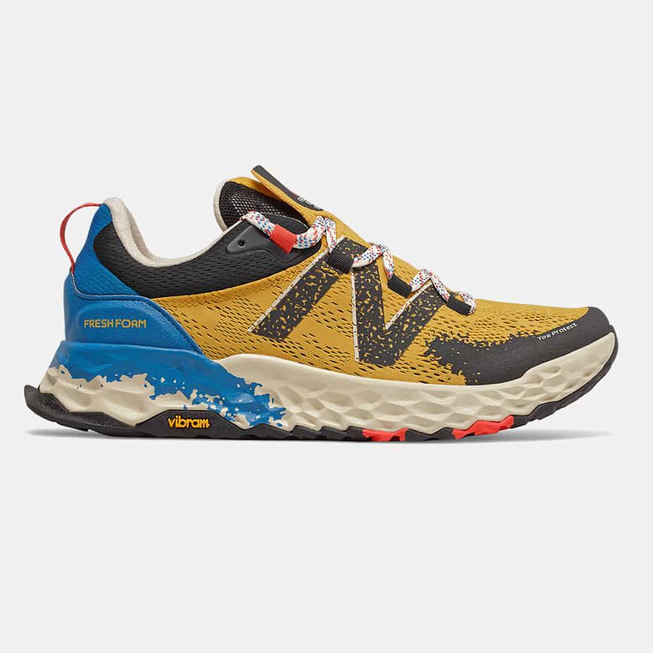 Yellow and blue Fresh Foam Hierro trail running shoe