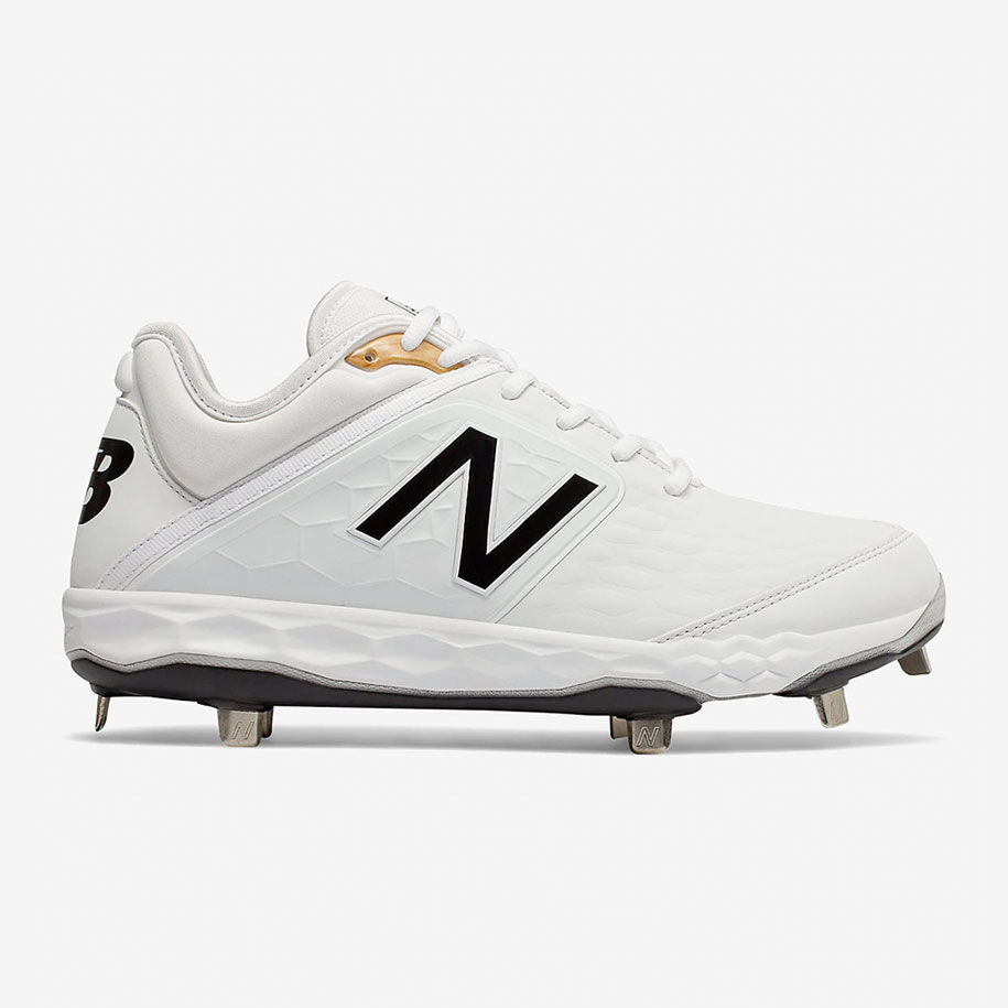 new balance blue and white cleats