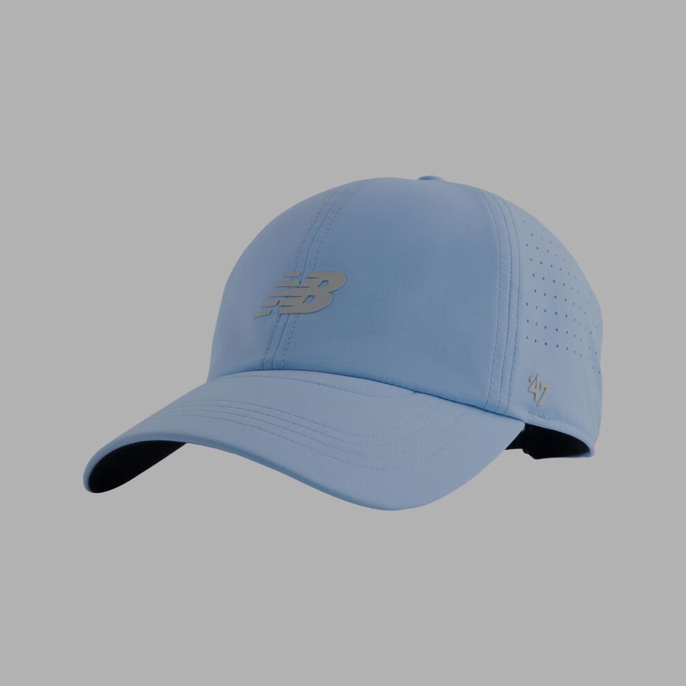 A blue New Balance cap.