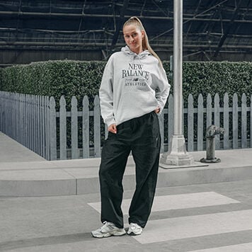 Head to toe outfit in greys.