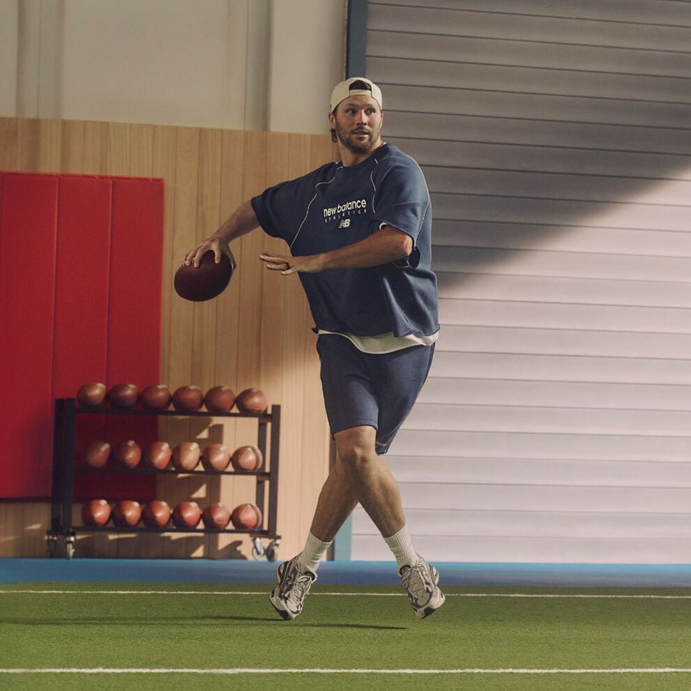 Josh Allen wearing AC Runner.