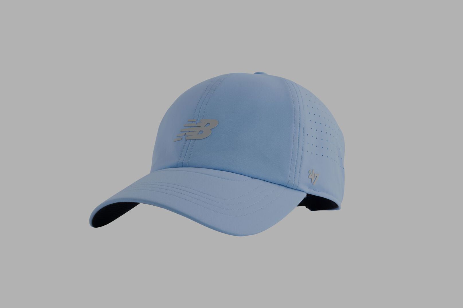 A blue New Balance cap.