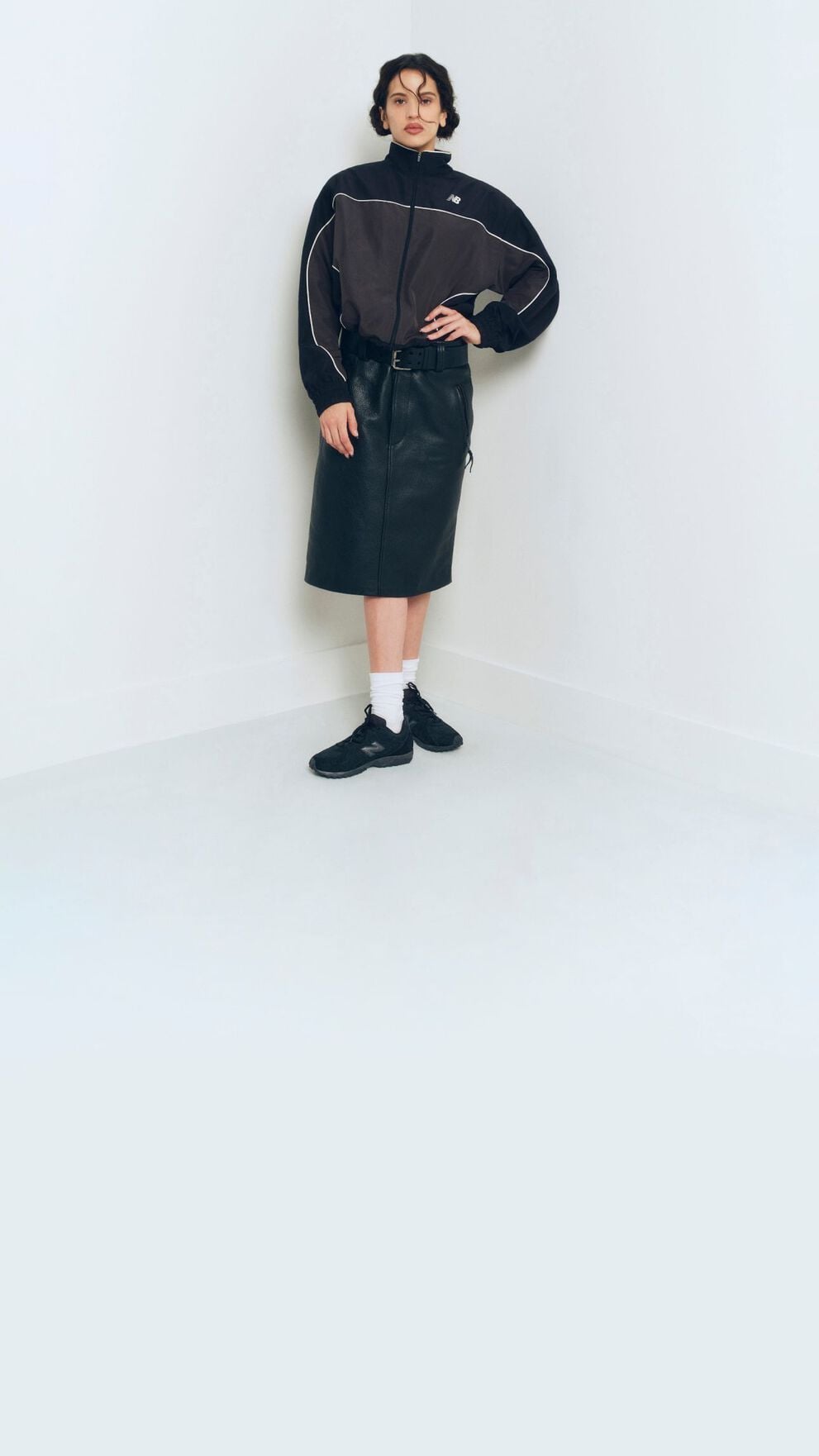 Rosalia wearing black 204L shoes