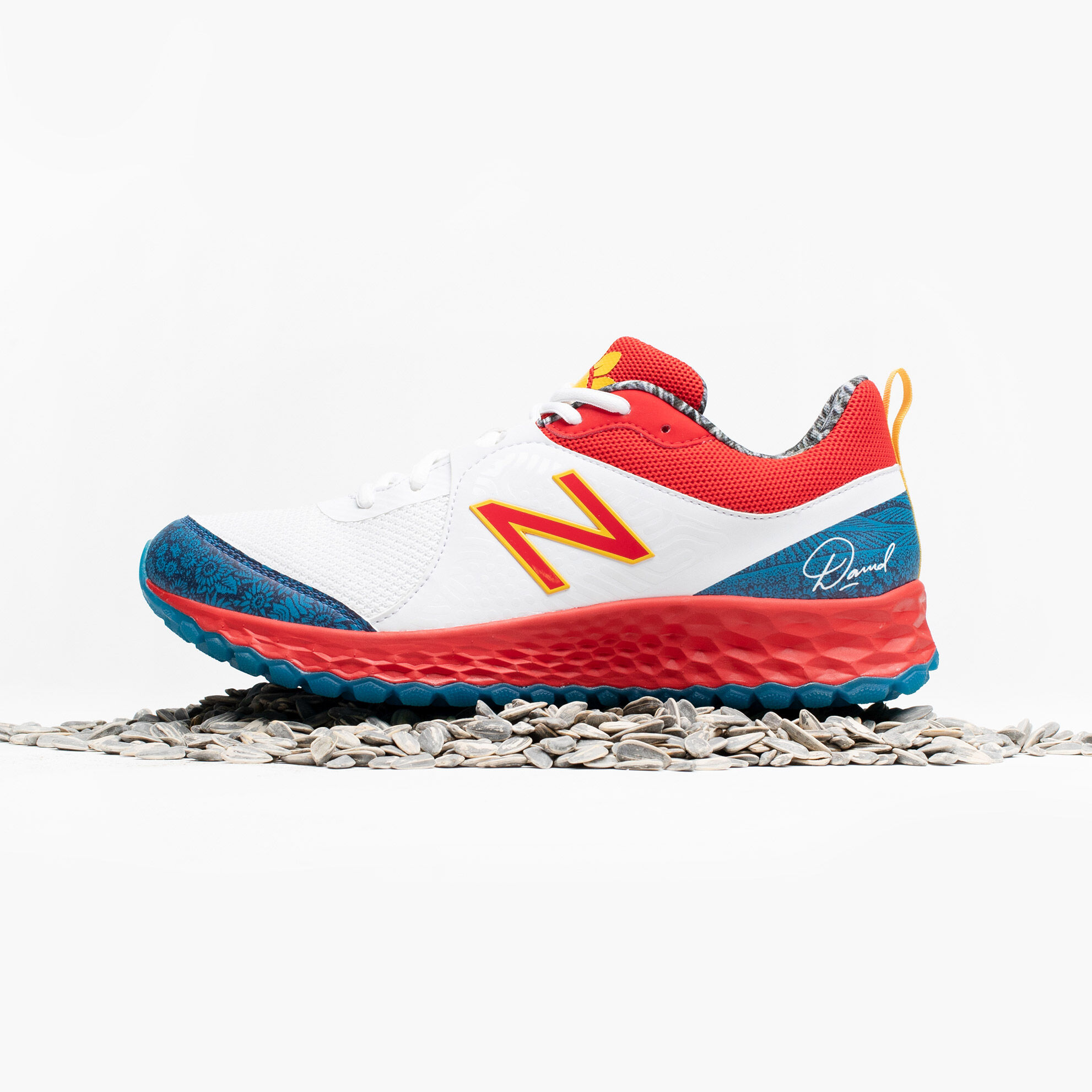 new balance red turf shoes