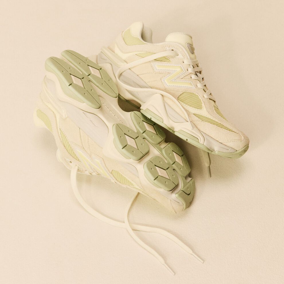 A pair of 9060 shoes in studio. 