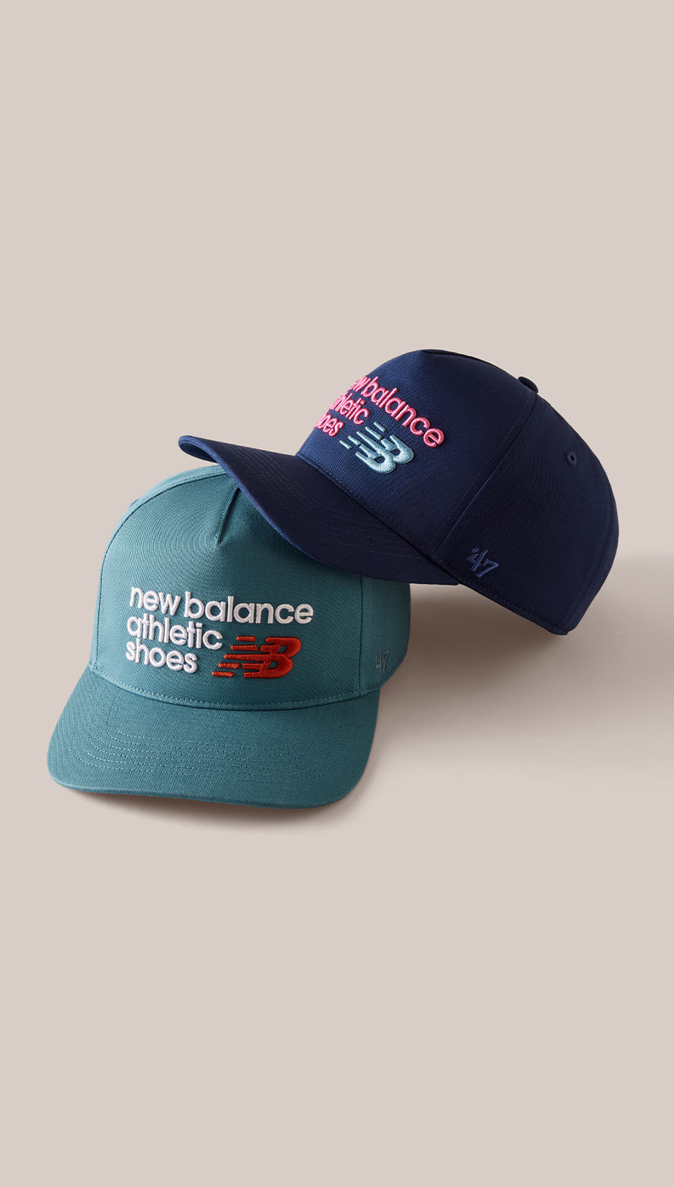 Running hats stacked 