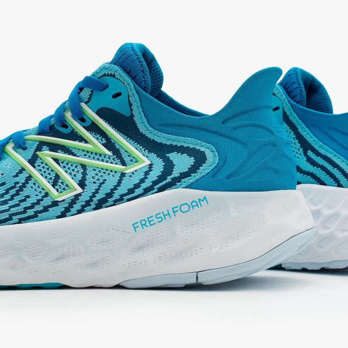 Heel of teal Fresh Foam 1080v11 running shoe