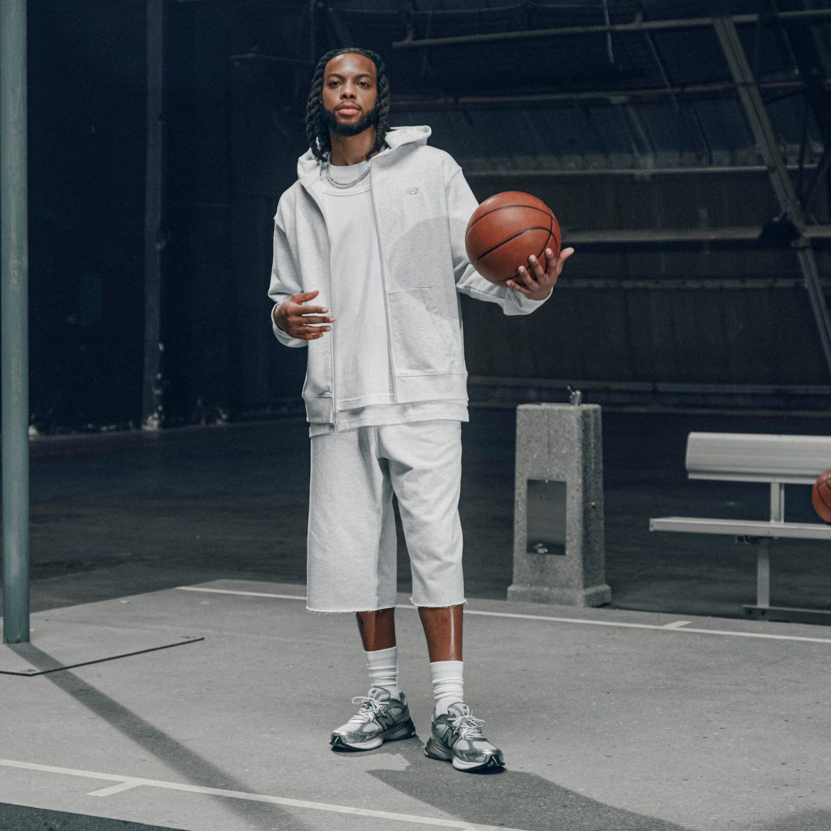 Darius Garland wearing a pair of grey ABZORB 2010