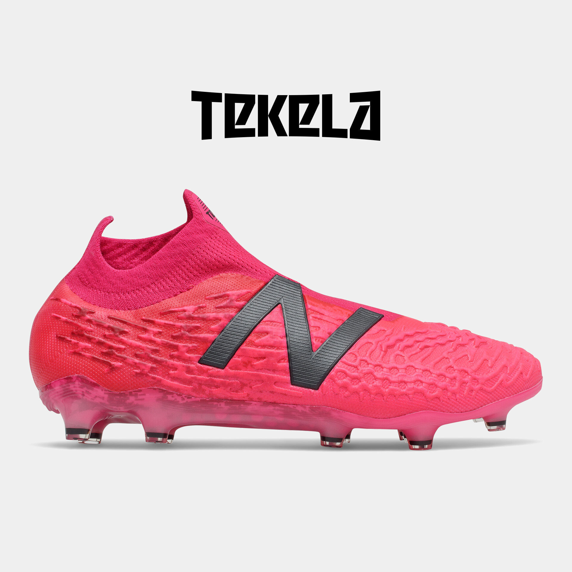 All pink soccer boot.