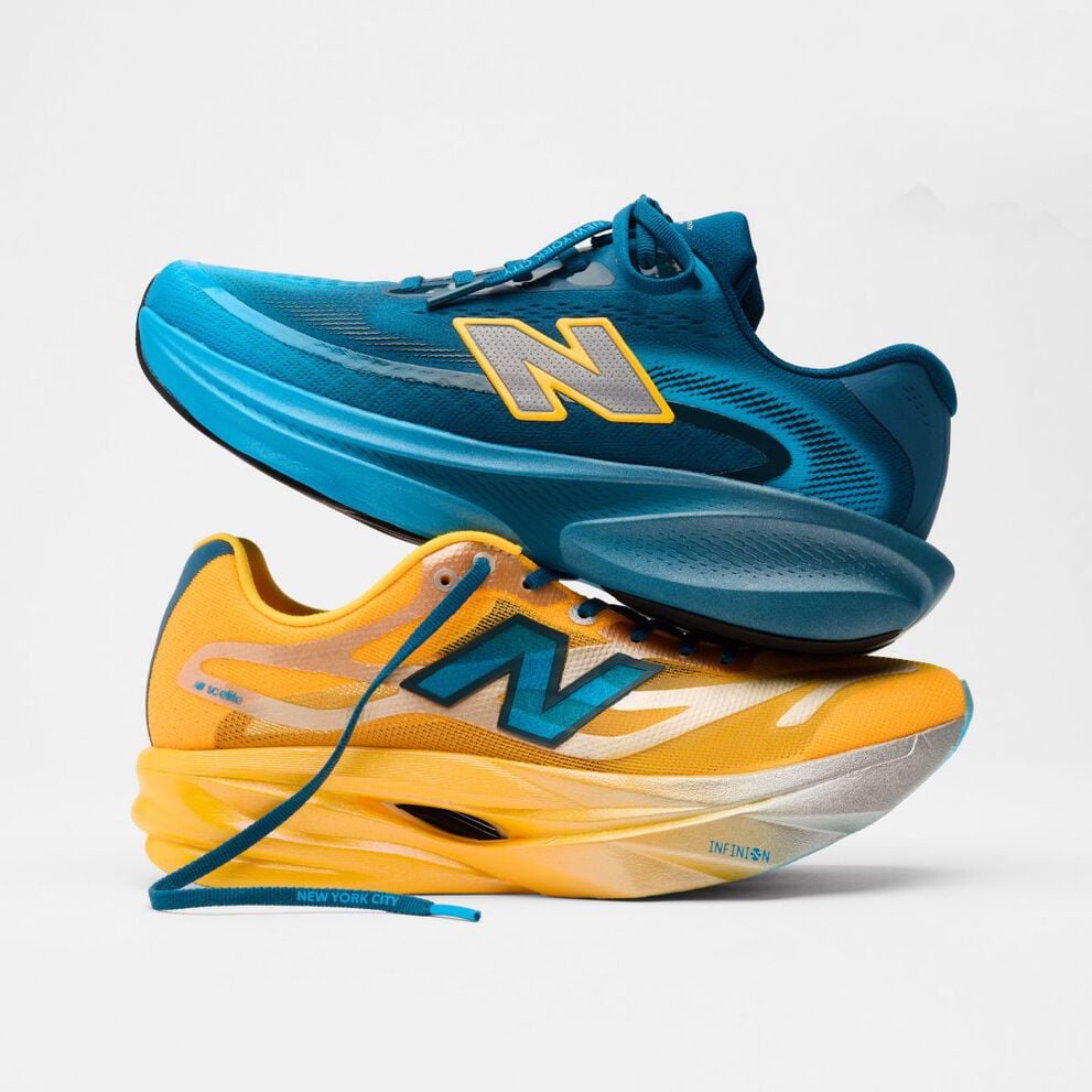 Two TCS New York City Marathon shoes. 