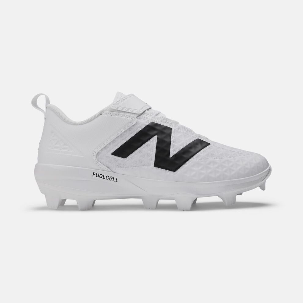 Mid, white molded cleat.