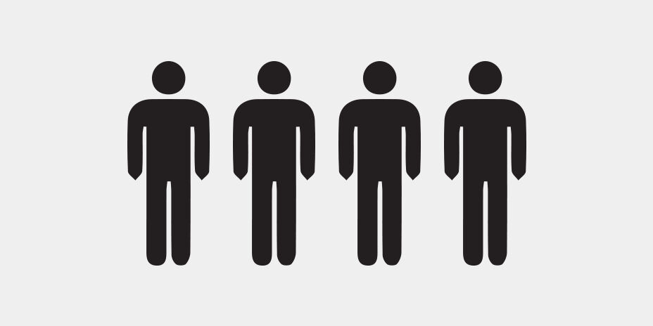 Icon featuring a small group of people