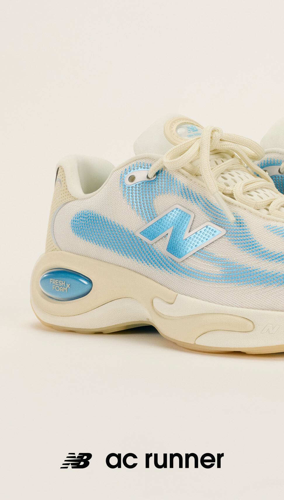 A blue and white AC Runner