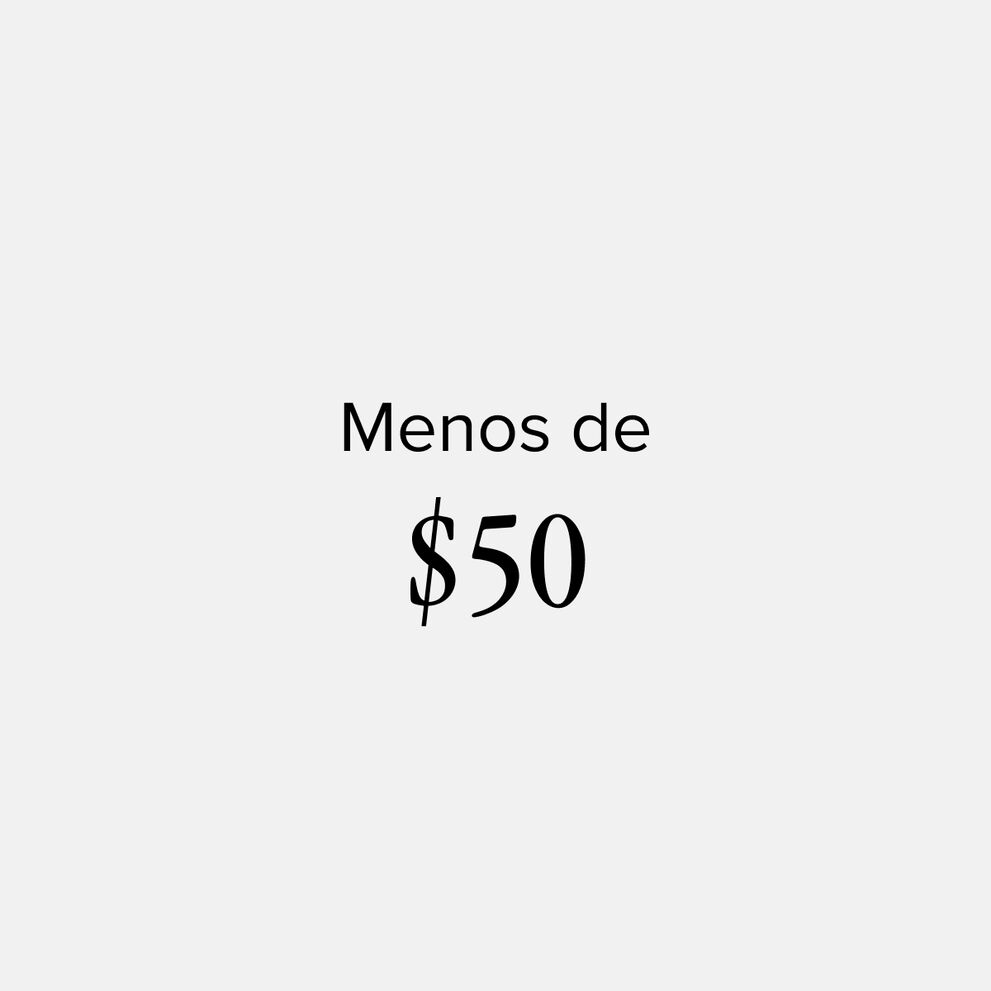 Menos de $50
