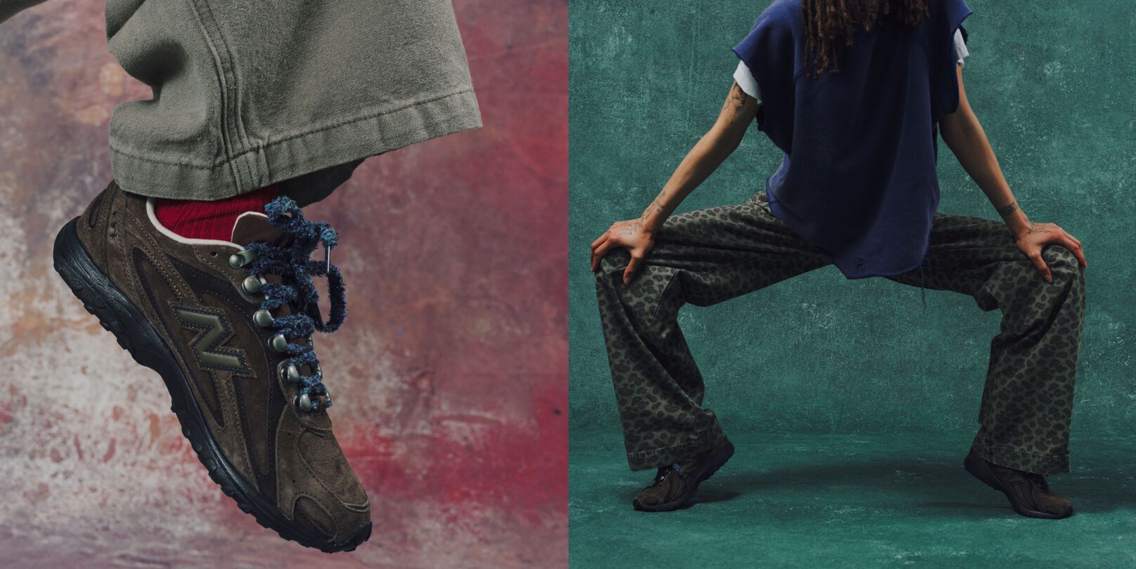 People wearing the Basketcase 204L shoes in studio. 