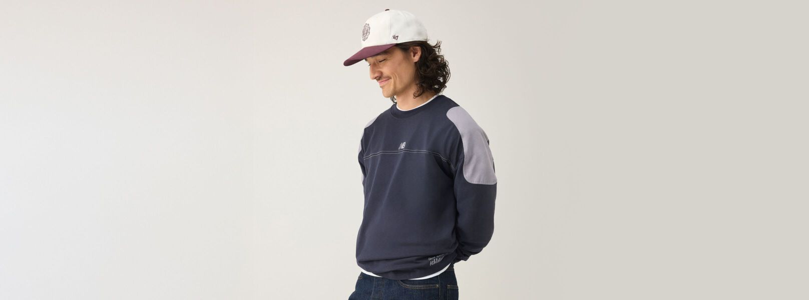 A man wearing a white hat. 
