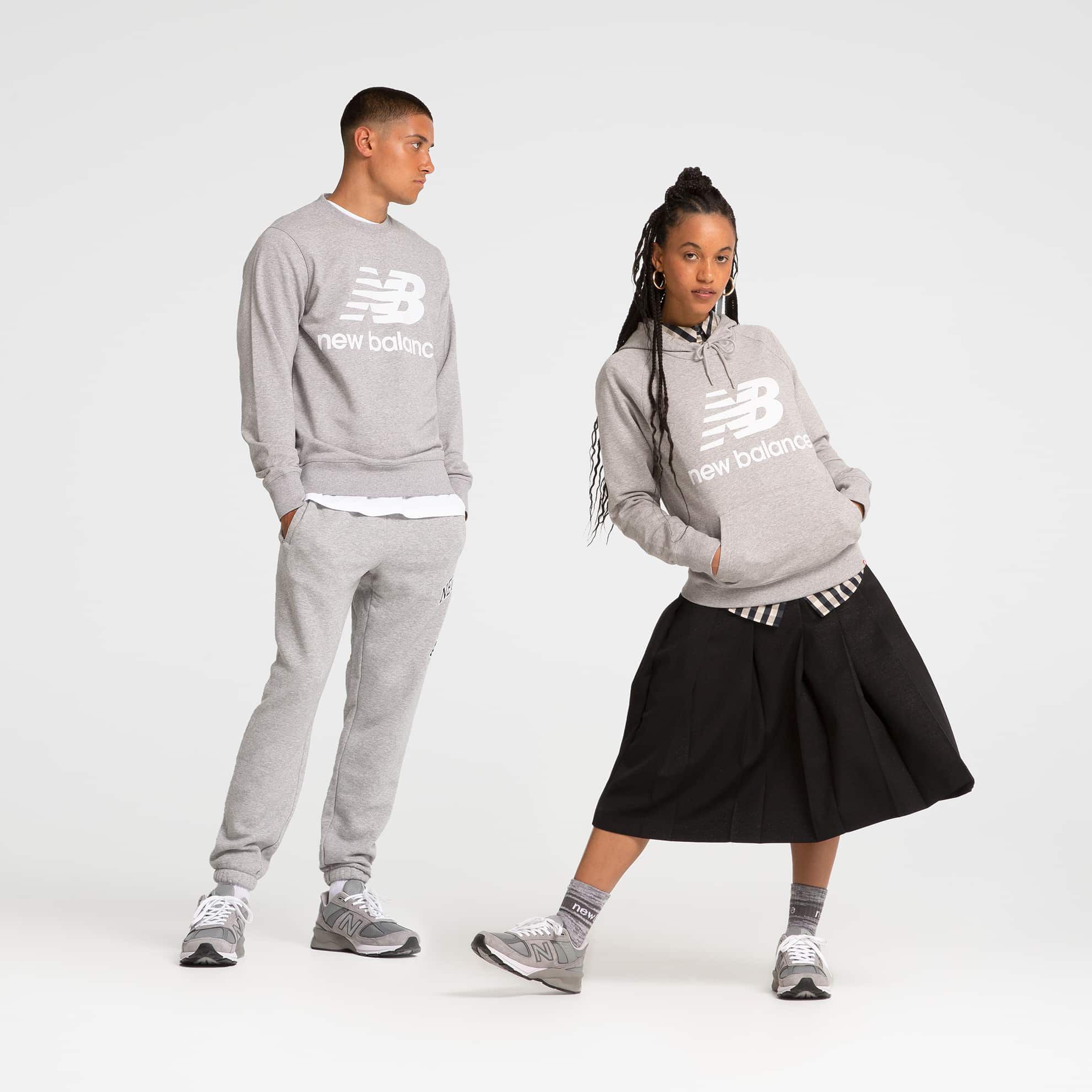 grey new balance sweatsuit