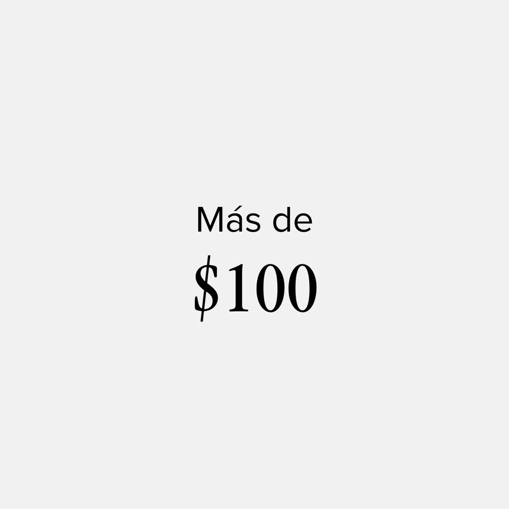 Más de $100