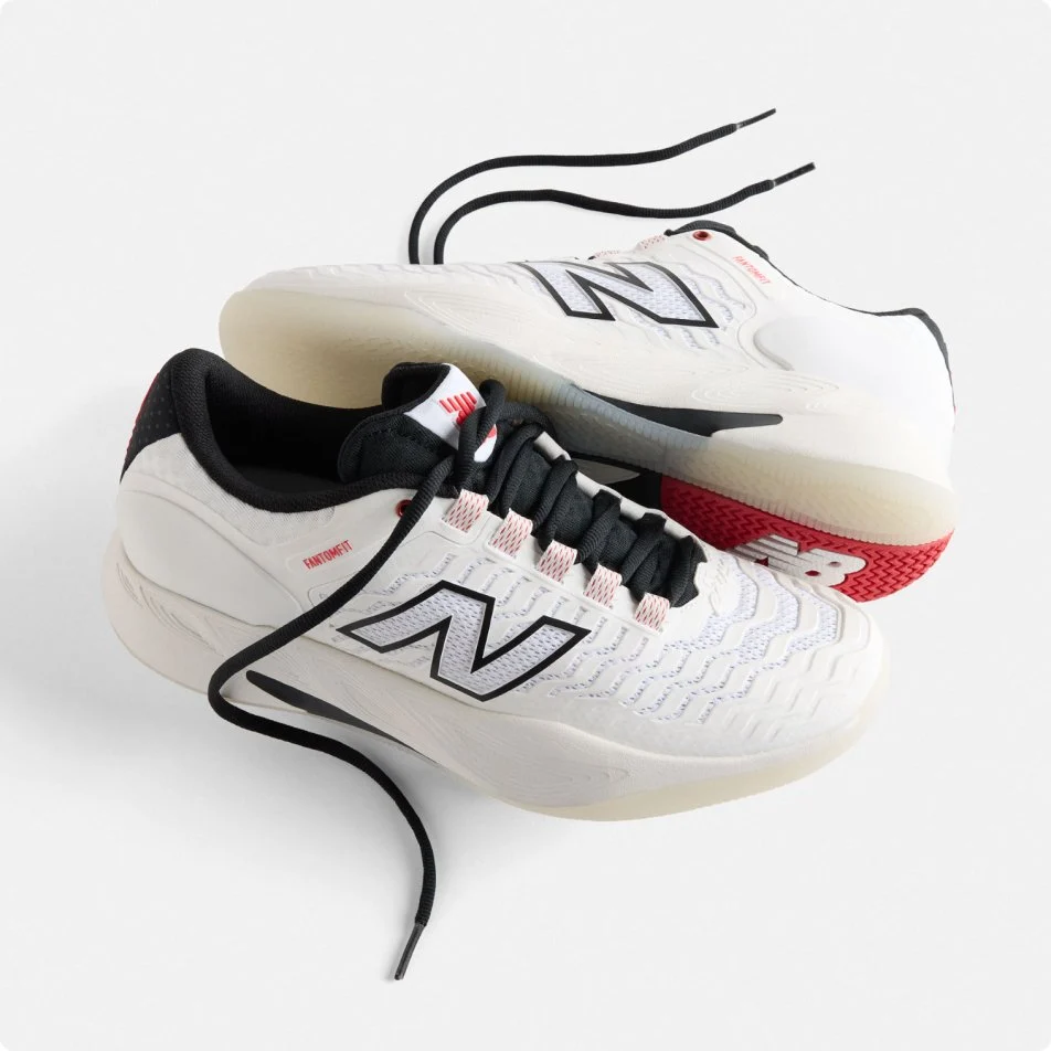 New Balance テニスシューズ ホワイト/レッド Fresh Foam X CT-Rally v2 - New Balance